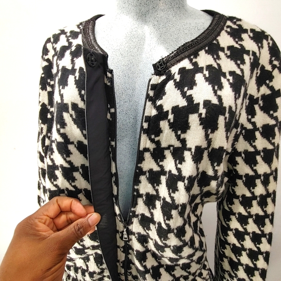 Basler knit Cardigan Black/White Size 44 or 16/18 - Picture 4 of 16